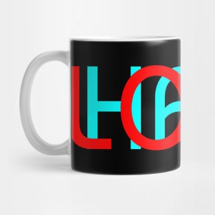 Love hate tee shirt Mug